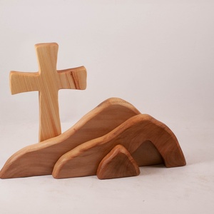 Húsvéti dekoráció kereszttel, fa kereszt - Meska.hu