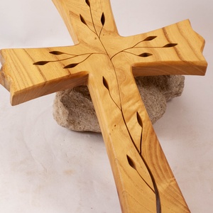 Mintás fakereszt, fali kereszt  - otthon & életmód - vallás - kereszt - Meska.hu