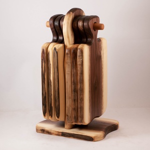  vágódeszka szett, tartóval 6 db-os - otthon & életmód - konyhafelszerelés, tálalás - sütés, főzés - vágódeszka - Meska.hu