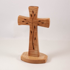 Talpas, mintás fakereszt, asztali kereszt  - otthon & életmód - vallás - kereszt - Meska.hu