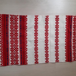 Új! Antik hevesi népi szőttes asztali futó eredeti papírcímkével � 40x90 cm - Meska.hu