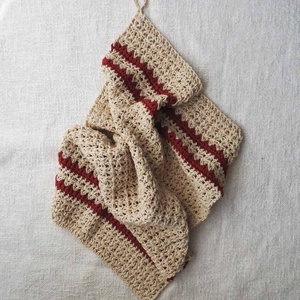 Kéztörlő kendő horgolt, újrahasznosított fonalból - otthon & életmód - konyhafelszerelés, tálalás - Meska.hu