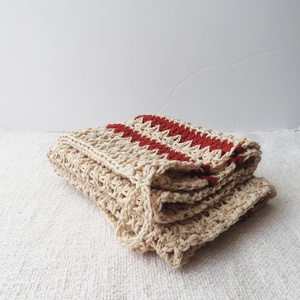 Kéztörlő kendő horgolt, újrahasznosított fonalból - otthon & életmód - konyhafelszerelés, tálalás - Meska.hu