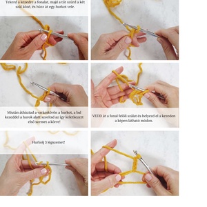 DIGITÁLIS Horgolási útmutató - horgolt beret (PDF) - videó, fázisfotók és szöveges leírás  - diy (csináld magad) - szabásminta, útmutató - horgolási minta - Meska.hu