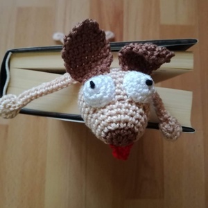Kutys, horgolt könyvjelző - Meska.hu
