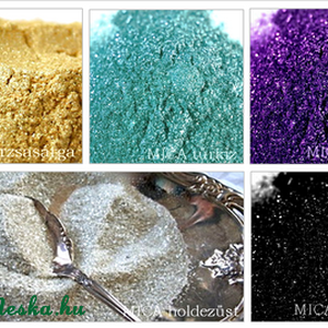 MICA POR (KRISTÁLYOS CSILLOGÁSÚ) MÉREGZÖLD 5 gr - kellékek & szerszámok - kozmetikai alapanyag - mica por - Meska.hu