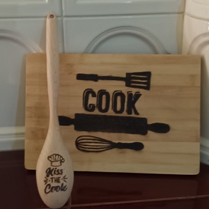 Konyhai szett, Kiss the Cook - otthon & életmód - konyhafelszerelés, tálalás - sütés, főzés - vágódeszka - Meska.hu