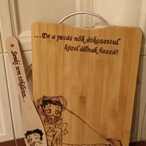 Konyhai szett, Betty Boop - otthon & életmód - konyhafelszerelés, tálalás - sütés, főzés - vágódeszka - Meska.hu