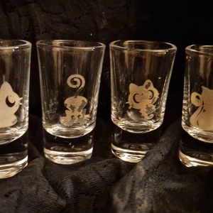 Felespohár szett, cicás - Meska.hu