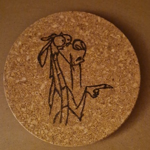 Mosu edényalátét, sárkányos, Otthon & Életmód, Konyhafelszerelés, tálalás, Sütés, főzés, Edényalátét, Gravírozás, pirográfia, MESKA