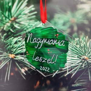 Feliratos karácsonyfa dísz  - Meska.hu