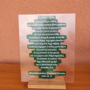 Plexi/ akril szülőköszöntő apának - Meska.hu