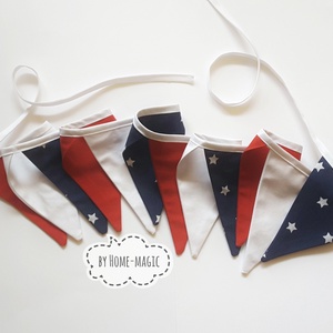 Zászlófüzér, bunting, girland - Amerika, USA - otthon & életmód - dekoráció - fali és függő dekoráció - girland, zászlófűzér - Meska.hu