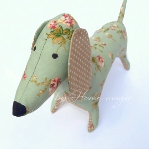 Tacskó - textil játék - játék & sport - plüssállat & játékfigura - kutya - Meska.hu