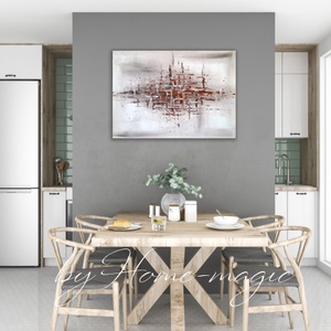 Barna, bézs, fehér absztrakt festmény - művészet - festmény - akril - Meska.hu Barna, bézs, fehér absztrakt festmény - művészet - festmény - akril - Meska.hu