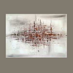 Barna, bézs, fehér absztrakt festmény - művészet - festmény - akril - Meska.hu Barna, bézs, fehér absztrakt festmény - művészet - festmény - akril - Meska.hu