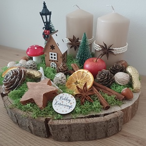 Karácsonyi asztaldísz - karácsony - karácsonyi lakásdekoráció - karácsonyi lakásdíszek - Meska.hu