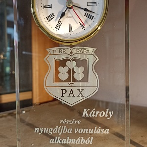 Homokfúvással készített üvegóra , Otthon & Életmód, Dekoráció, Asztal és polc dekoráció, Asztaldísz, Üvegművészet, MESKA