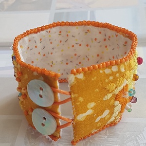 Campari szódával - ékszer - karkötő - széles karkötő - Meska.hu