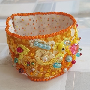 Campari szódával - ékszer - karkötő - széles karkötő - Meska.hu