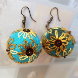 Antik hangulat, Ékszer, Fülbevaló, Lógó fülbevaló, Ékszerkészítés, Hímzés, MESKA