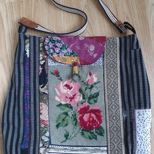 Bazsarózsa - táska & tok - bevásárlás & shopper táska - shopper, textiltáska, szatyor - Meska.hu