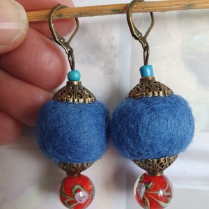 A kékség dicsérete - ékszer - fülbevaló - lógó fülbevaló - Meska.hu