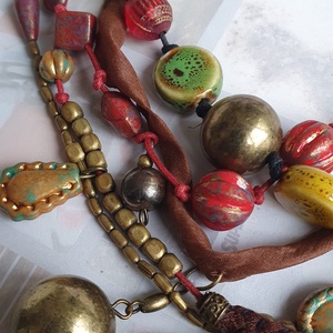 Őszre hangolódva - ékszer - nyaklánc - medál nélküli nyaklánc - Meska.hu