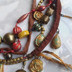 Őszre hangolódva - ékszer - nyaklánc - medál nélküli nyaklánc - Meska.hu