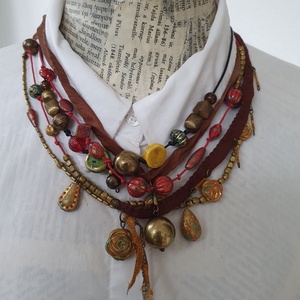 Őszre hangolódva - ékszer - nyaklánc - medál nélküli nyaklánc - Meska.hu