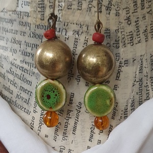 Őszre hangolódva2 - ékszer - fülbevaló - lógó fülbevaló - Meska.hu