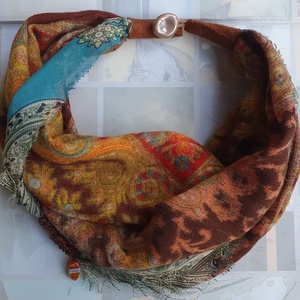 Avar, Ruha & Divat, Sál, Sapka, Kendő, Sál, Újrahasznosított alapanyagból készült termékek, Varrás, MESKA