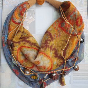 A természet képeslapja, Ruha & Divat, Sál, Sapka, Kendő, Sál, Újrahasznosított alapanyagból készült termékek, Varrás, MESKA