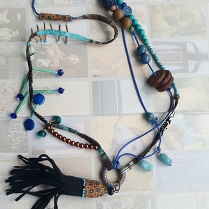 Ég és föld - ékszer - nyaklánc - bojtos nyaklánc - Meska.hu