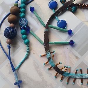 Ég és föld - ékszer - nyaklánc - bojtos nyaklánc - Meska.hu