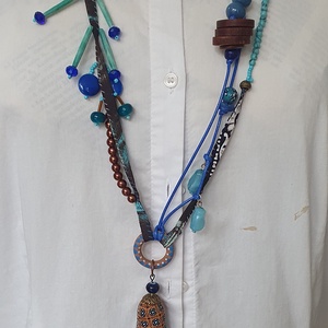 Ég és föld - ékszer - nyaklánc - bojtos nyaklánc - Meska.hu