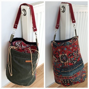 Mexikói anzix, Táska & Tok, Bevásárlás & Shopper táska, Shopper, textiltáska, szatyor, Újrahasznosított alapanyagból készült termékek, Varrás, MESKA