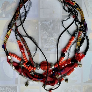 I love red - ékszer - nyaklánc - medál nélküli nyaklánc - Meska.hu