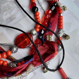 I love red - ékszer - nyaklánc - medál nélküli nyaklánc - Meska.hu