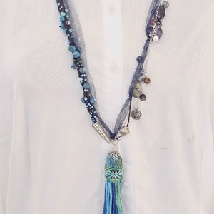 Rojtombojtos - ékszer - nyaklánc - bojtos nyaklánc - Meska.hu