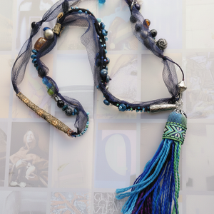 Rojtombojtos - ékszer - nyaklánc - bojtos nyaklánc - Meska.hu