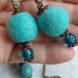 Tavaszi kék égbolt - ékszer - nyaklánc - bogyós nyaklánc - Meska.hu