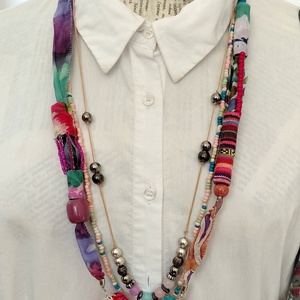 Holdfény és selyem - ékszer - nyaklánc - statement nyaklánc - Meska.hu