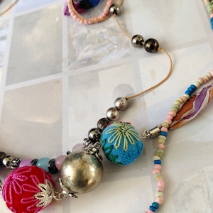 Holdfény és selyem - ékszer - nyaklánc - statement nyaklánc - Meska.hu