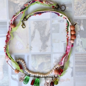 Pasztell tavasz, Ékszer, Nyaklánc, Medál nélküli nyaklánc, Ékszerkészítés, MESKA