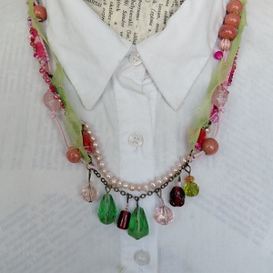 Pasztell tavasz - ékszer - nyaklánc - medál nélküli nyaklánc - Meska.hu