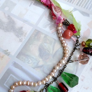 Pasztell tavasz - ékszer - nyaklánc - medál nélküli nyaklánc - Meska.hu