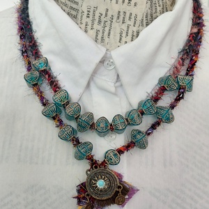 Bohém elegancia - ékszer - nyaklánc - statement nyaklánc - Meska.hu