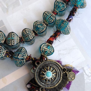 Bohém elegancia - ékszer - nyaklánc - statement nyaklánc - Meska.hu