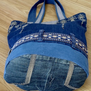 Boho-Blues Shopper � - táska & tok - bevásárlás & shopper táska - shopper, textiltáska, szatyor - Meska.hu